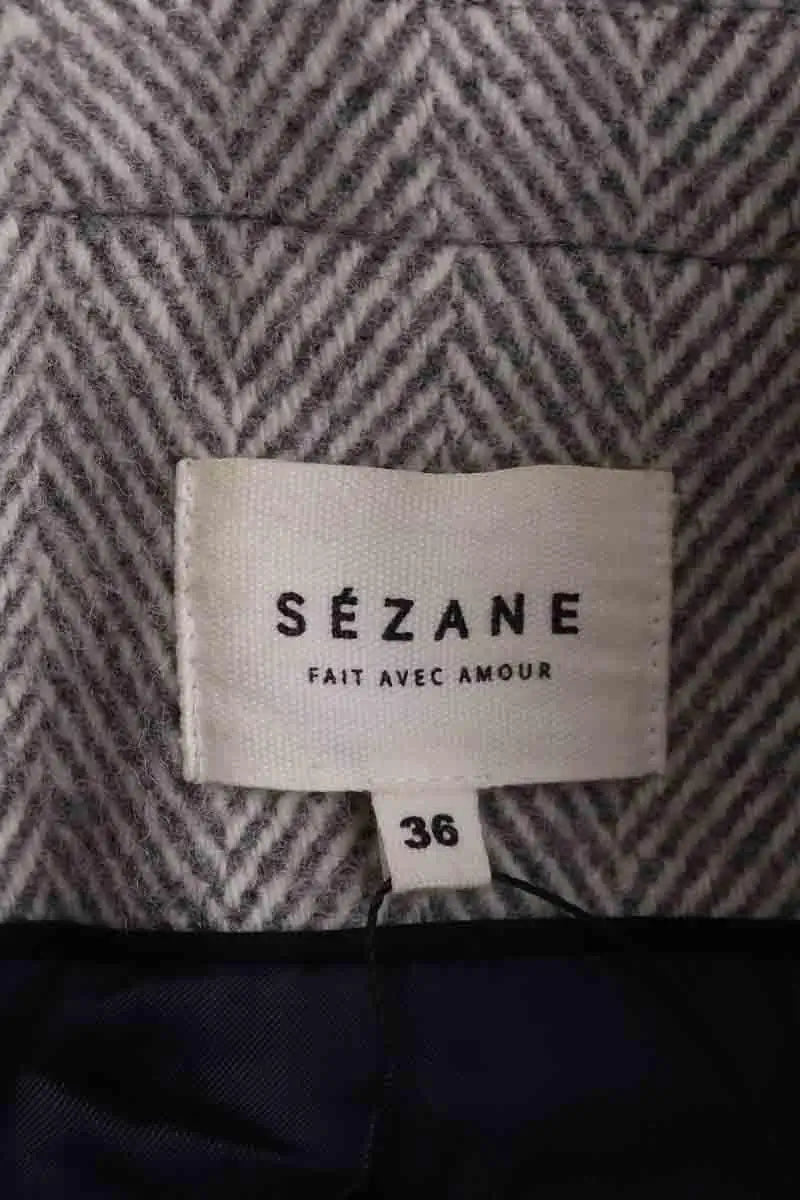 Manteau Sézane Gris en Laine