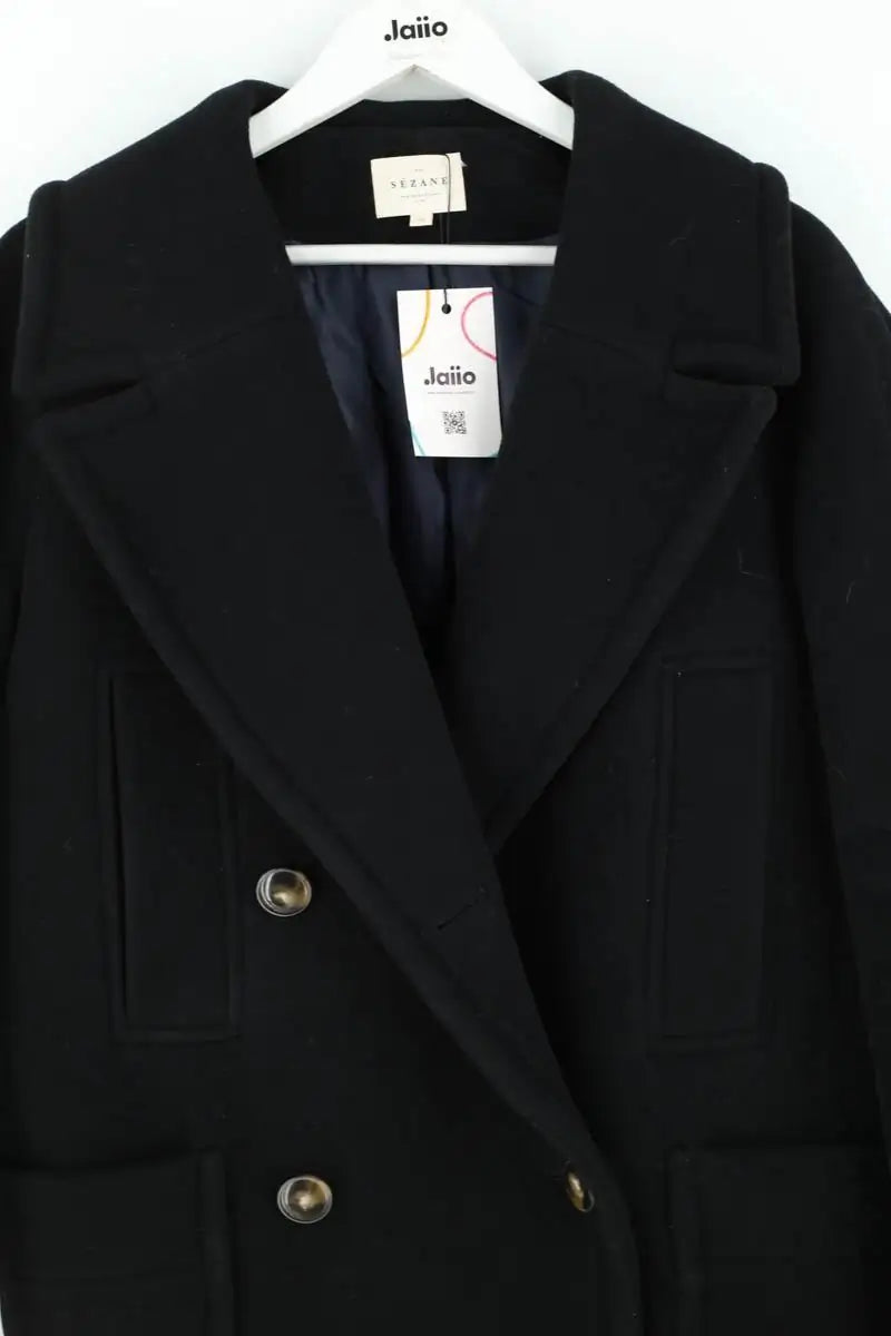 Manteau Sézane Noir en Laine