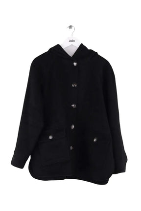 Manteau Sézane Noir en Synthétique, taille M - Seconde Main