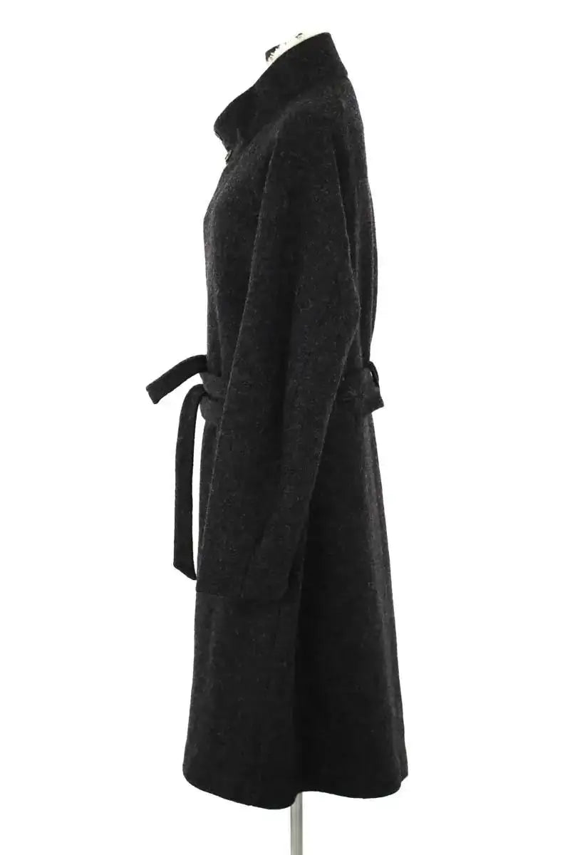 Manteau Simple Project Noir en Laine