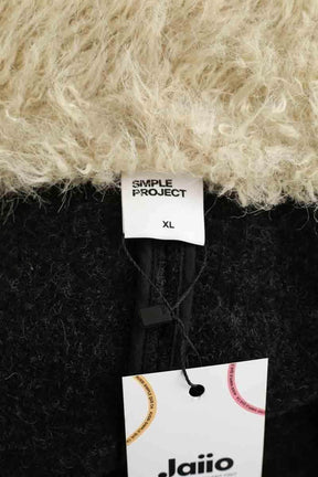 Manteau Simple Project Noir en Laine