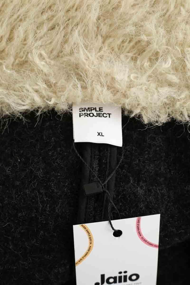 Manteau Simple Project Noir en Laine