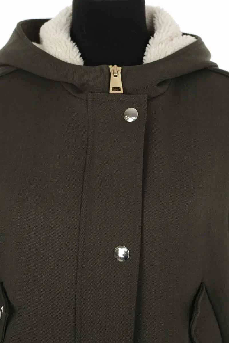Manteau Tara Jarmon Kaki en Polyester