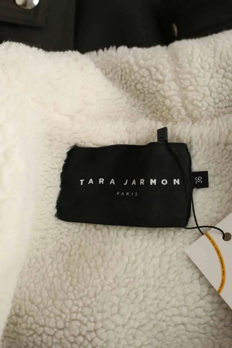 Manteau Tara Jarmon Kaki en Polyester