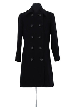 Manteau Tara Jarmon Noir en Laine, taille L - Seconde Main