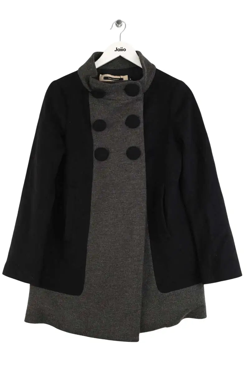 Manteau Tara Jarmon Noir en Synthétique, taille M - Seconde Main