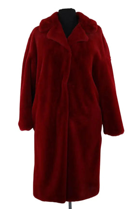 Manteau Tara Jarmon Rouge en Synthétique, taille S - Seconde Main