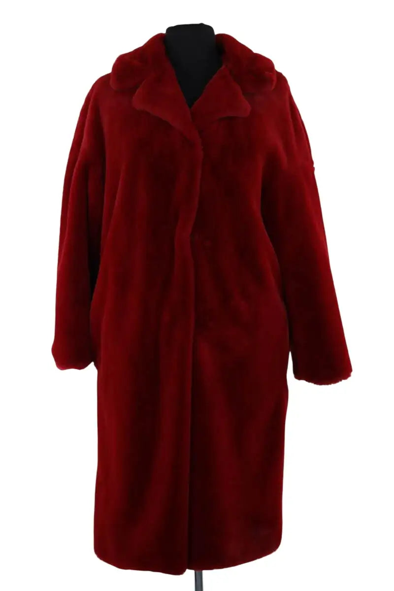Manteau Tara Jarmon Rouge en Synthétique, taille S - Seconde Main
