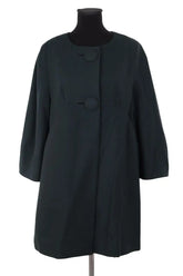 Manteau Tara Jarmon Vert en Laine, taille M - Seconde Main