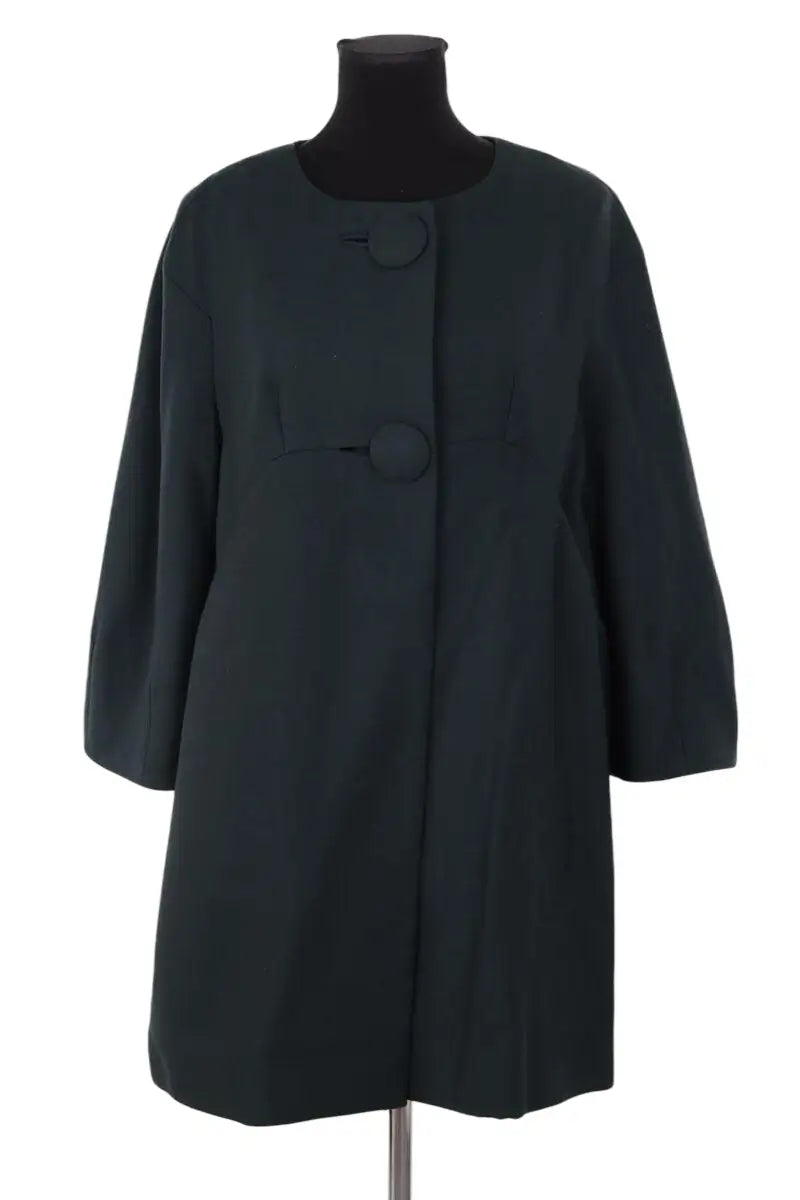 Manteau Tara Jarmon Vert en Laine, taille M - Seconde Main
