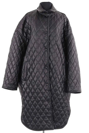Manteau The Frankie Shop Noir en Synthétique, taille XL - Seconde Main