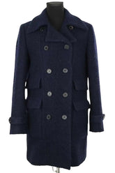 Manteau The Kooples Marine en Laine, taille S - Seconde Main