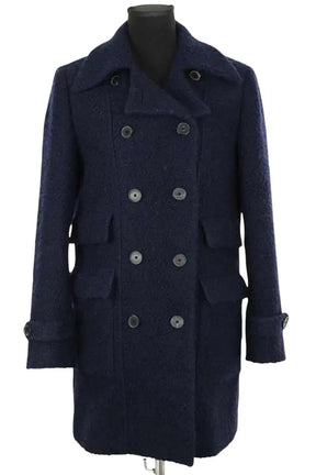 Manteau The Kooples Marine en Laine, taille S - Seconde Main