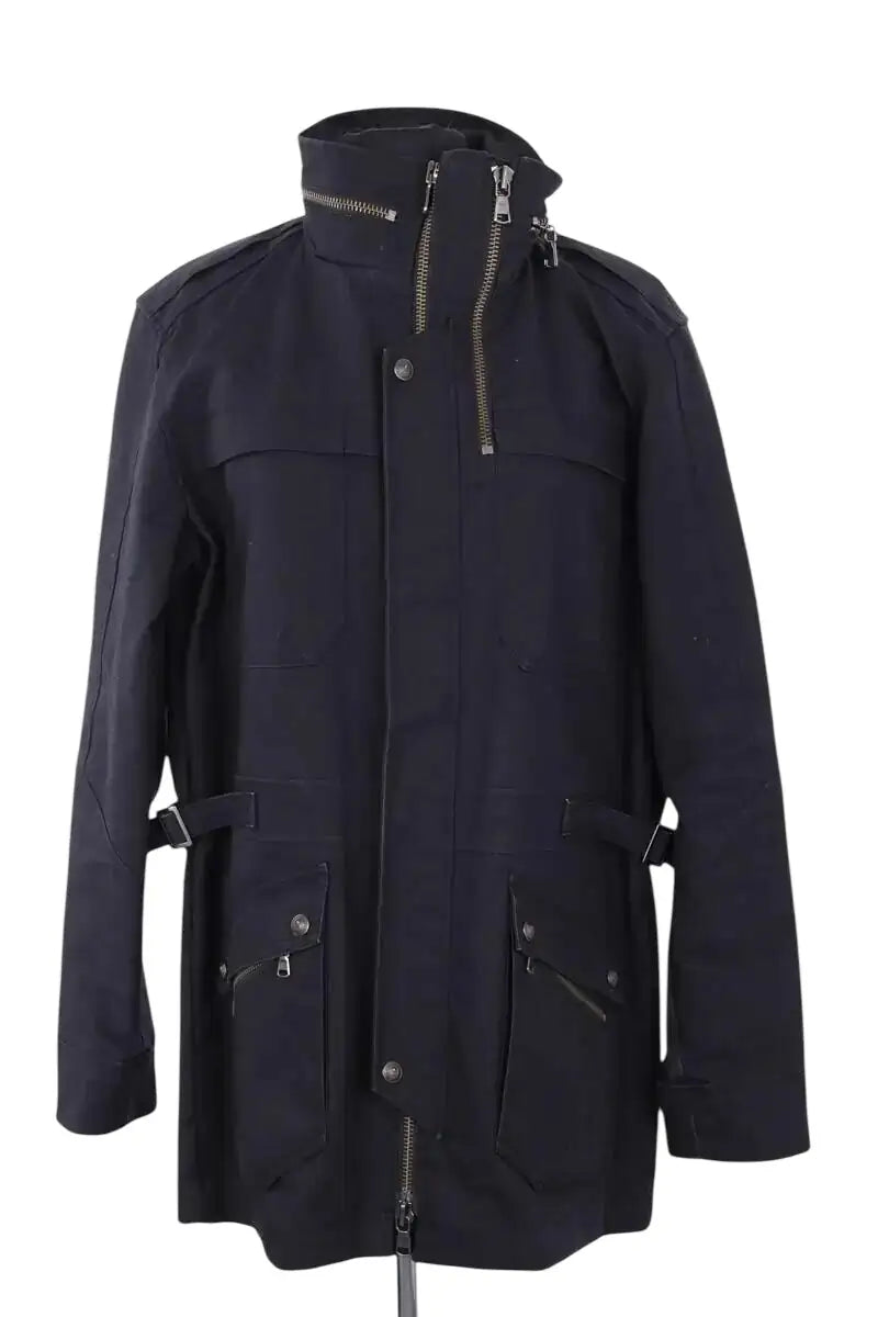 Manteau The Kooples Noir en Coton, taille M - Seconde Main