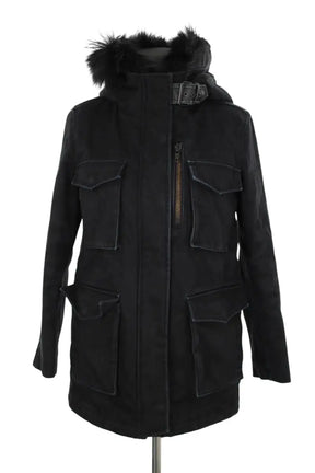 Manteau The Kooples Noir en Coton, taille S - Seconde Main