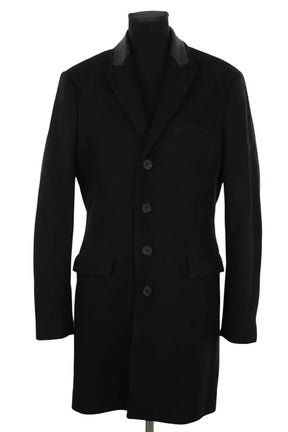 Manteau The Kooples Noir en Laine, taille XXL - Seconde Main