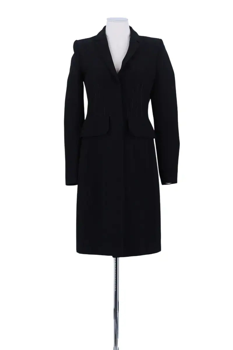 Manteau Valentino Noir en Laine, taille S - Seconde Main
