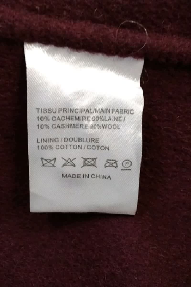Manteau Vanessa Bruno Bordeaux en Cachemire