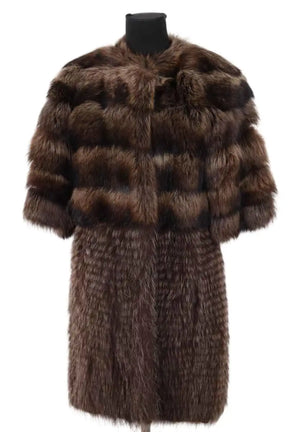 Manteau Yves Salomon Marron en Cachemire, taille S - Seconde Main