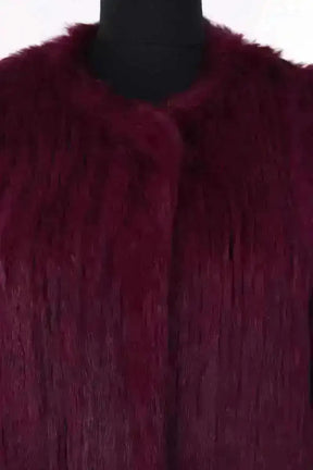 Manteau Yves Salomon Violet en Fourrure