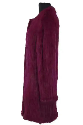 Manteau Yves Salomon Violet en Fourrure