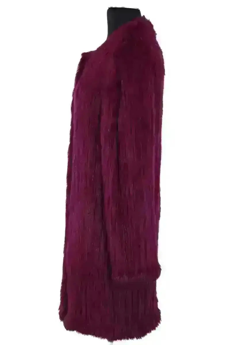 Manteau Yves Salomon Violet en Fourrure