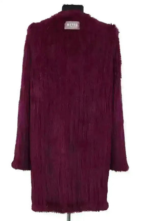 Manteau Yves Salomon Violet en Fourrure