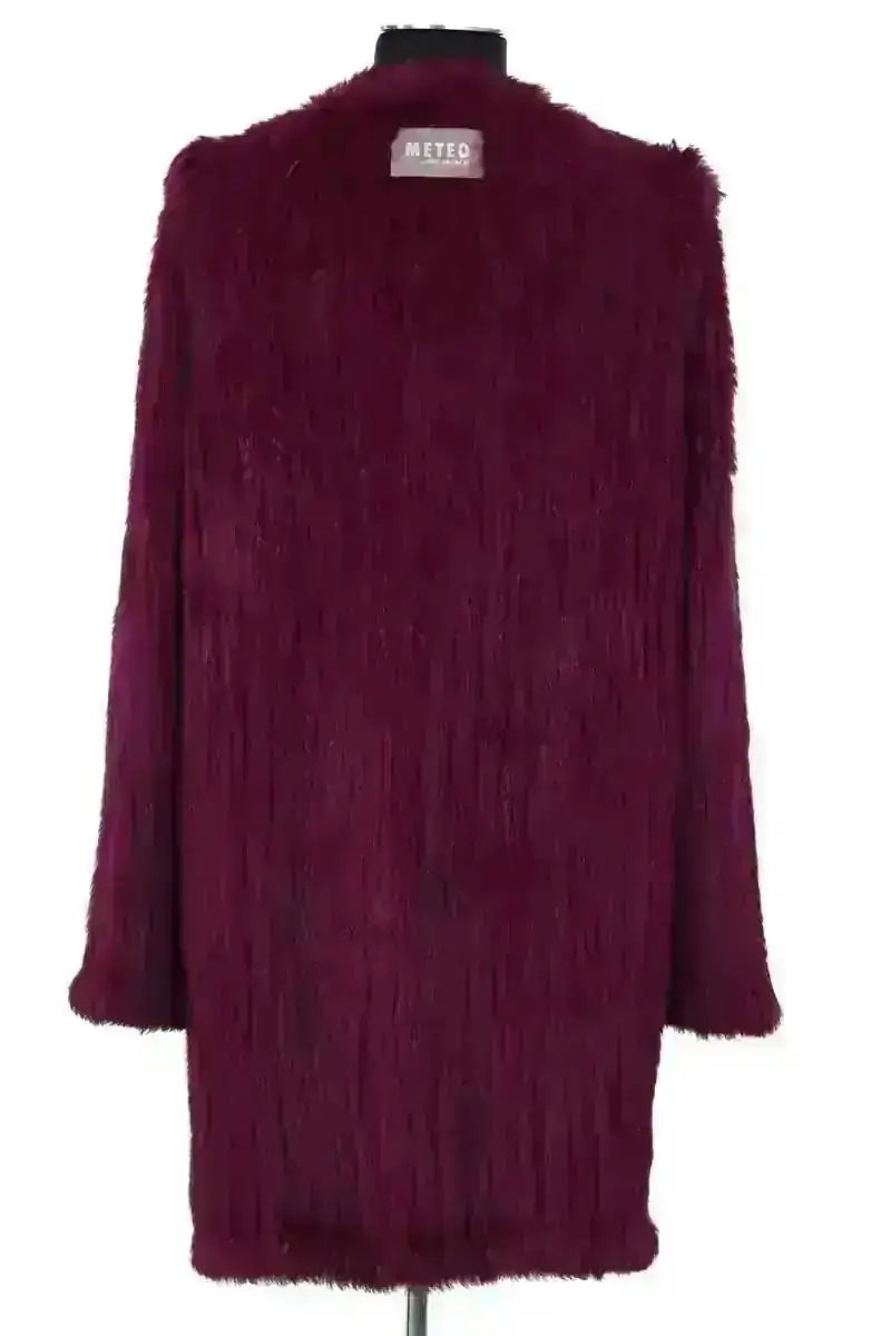 Manteau Yves Salomon Violet en Fourrure