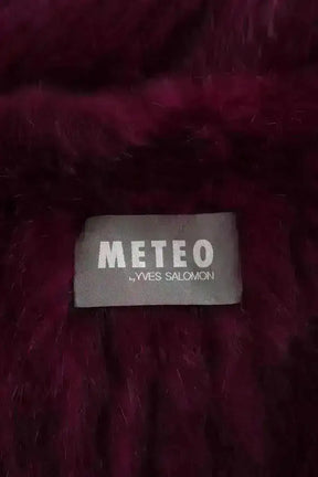 Manteau Yves Salomon Violet en Fourrure