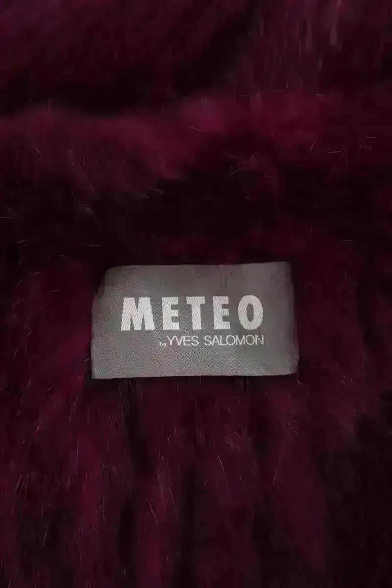 Manteau Yves Salomon Violet en Fourrure