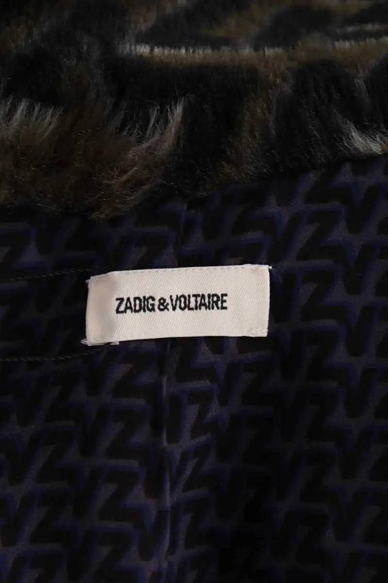 Manteau Zadig & Voltaire Kaki en Fausse fourrure
