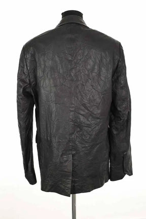 Manteau Zadig & Voltaire Valfried crinkle leather vest Noir en Cuir