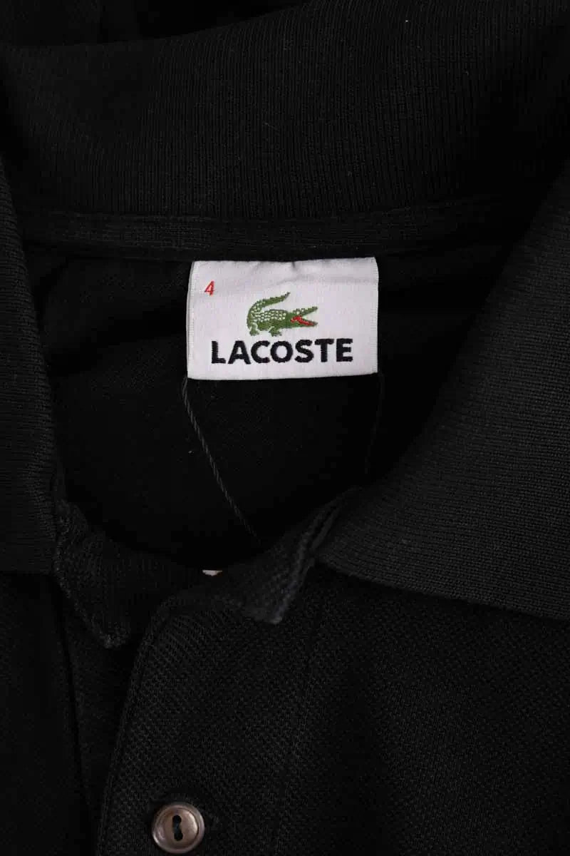 Polo Lacoste Noir en Coton