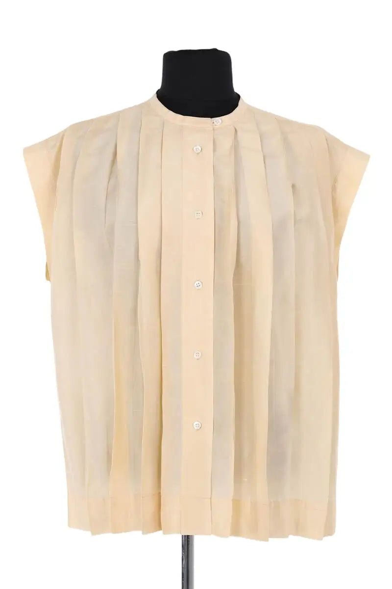 Blouse Soeur Abeille Doré en Soie, taille XS - Seconde Main
