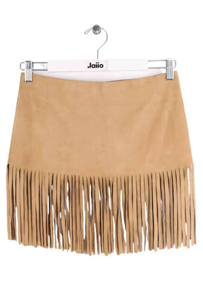Mini jupe Agnès B. Beige en Daim, taille XS - Seconde Main