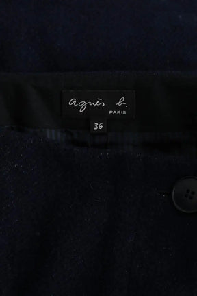 Mini jupe Agnès B. Bleu en Laine