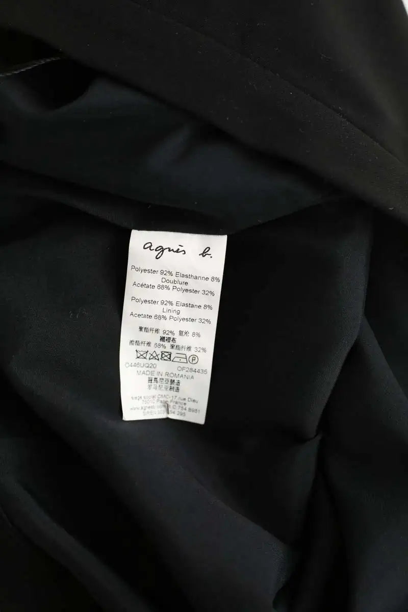Mini jupe Agnès B. Noir en Polyester