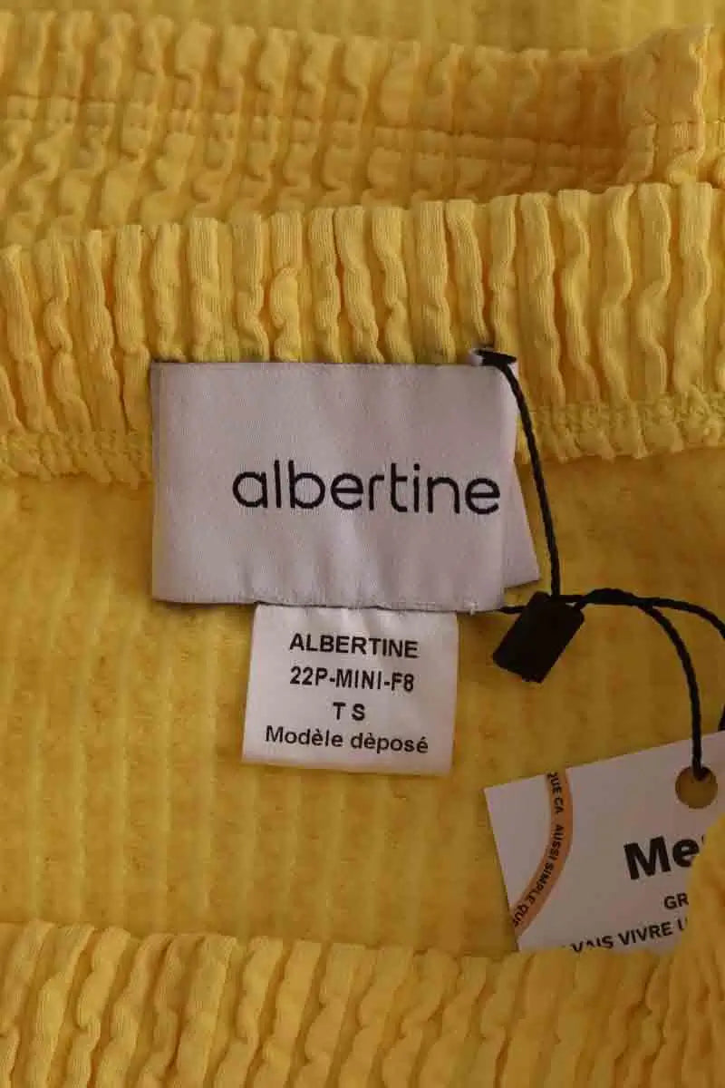 Mini jupe Albertine Jaune en Synthétique