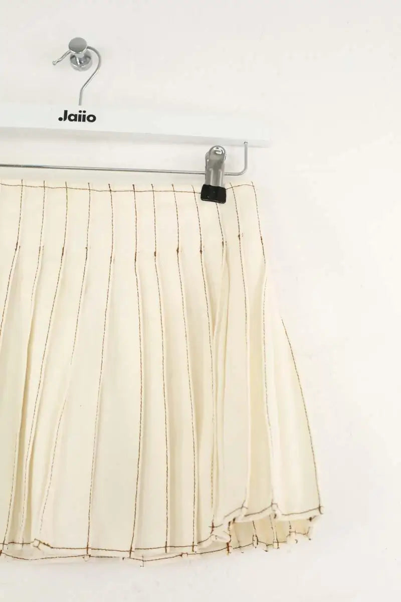 Mini jupe Ami Beige en Coton