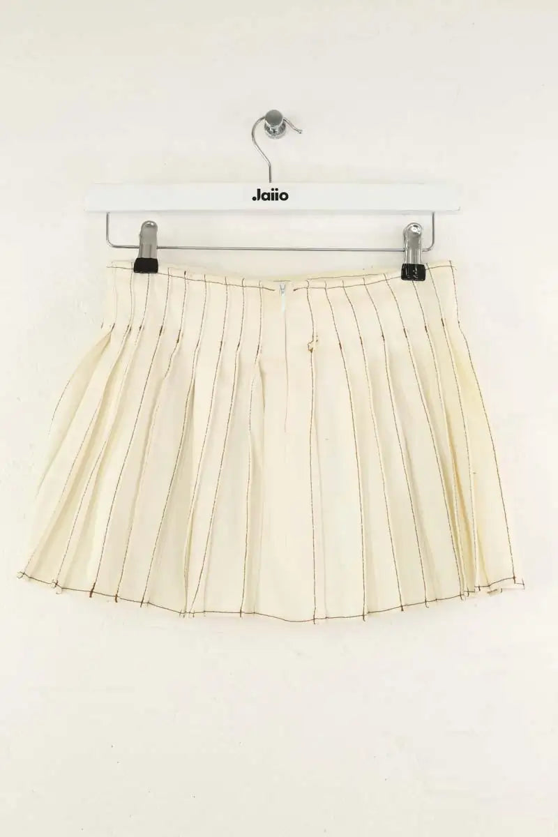 Mini jupe Ami Beige en Coton
