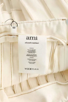 Mini jupe Ami Beige en Coton