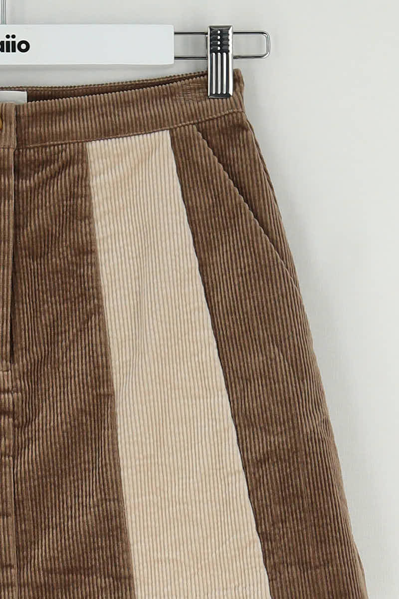 Mini jupe Antik Batik Marron en Coton