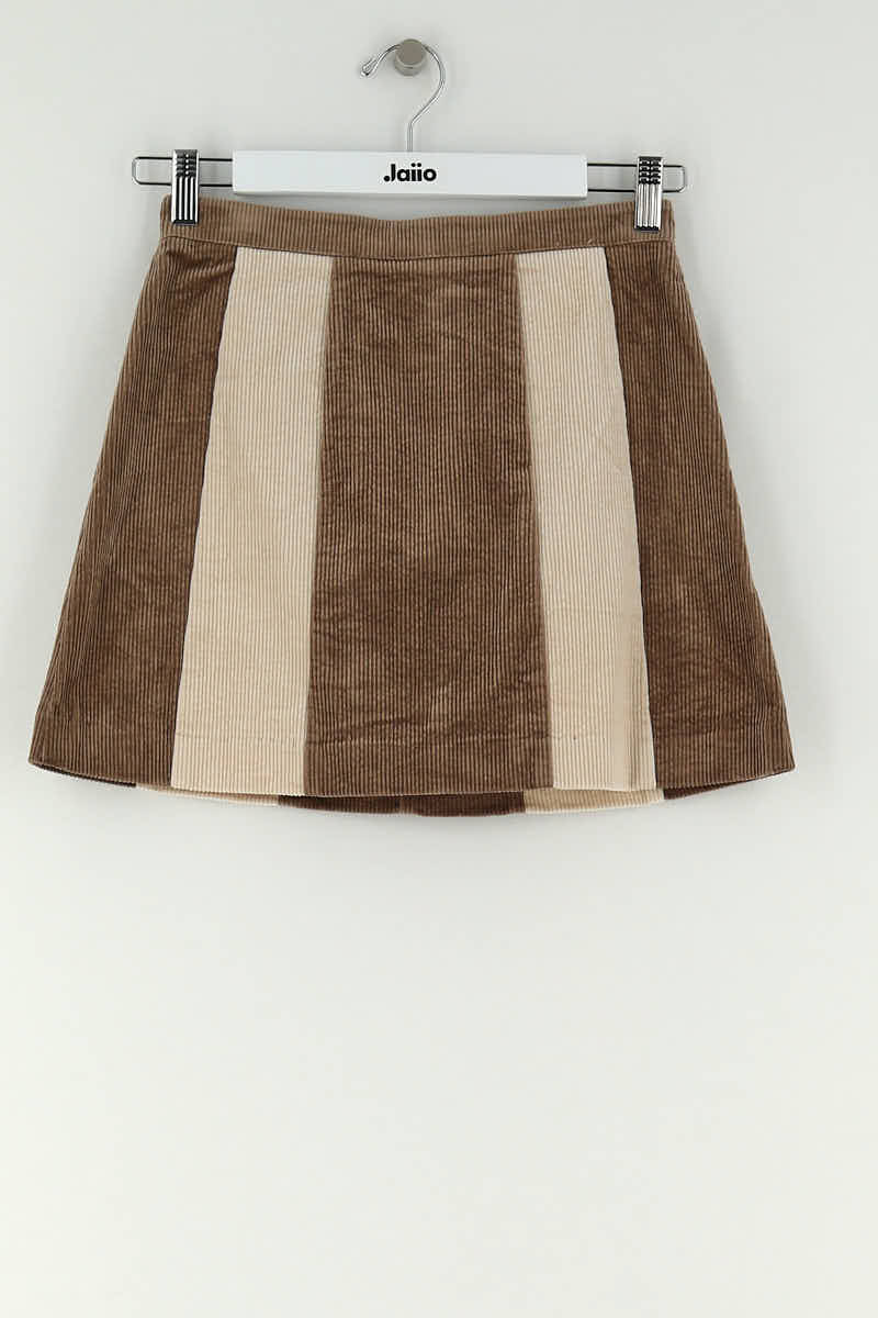 Mini jupe Antik Batik Marron en Coton