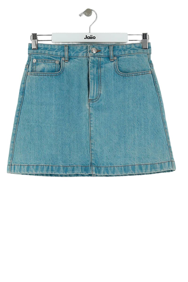 Mini jupe APC Bleu en Coton, taille S - Seconde Main