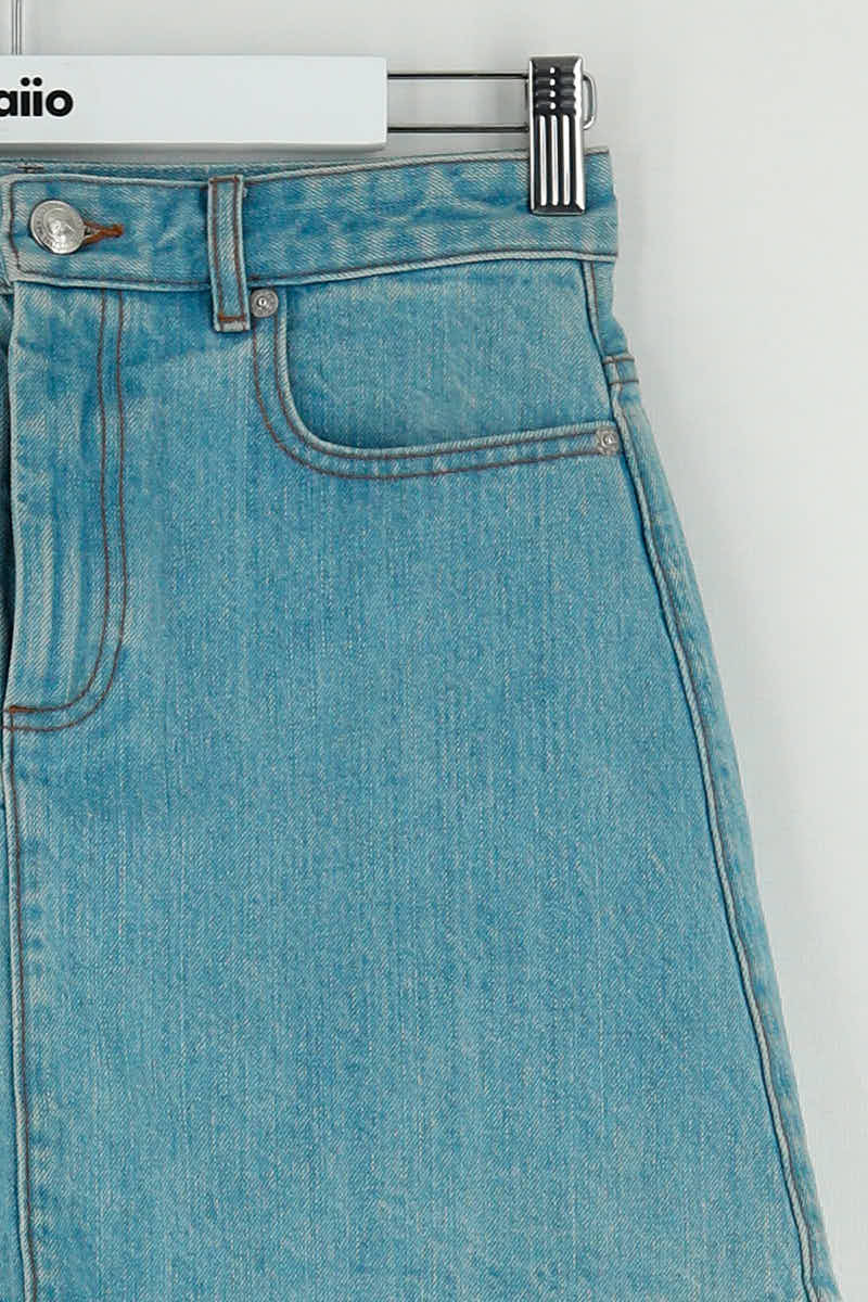 Mini jupe APC Bleu en Coton