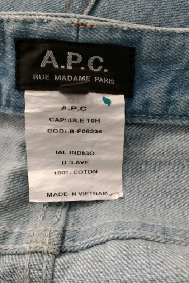 Mini jupe APC Bleu en Coton