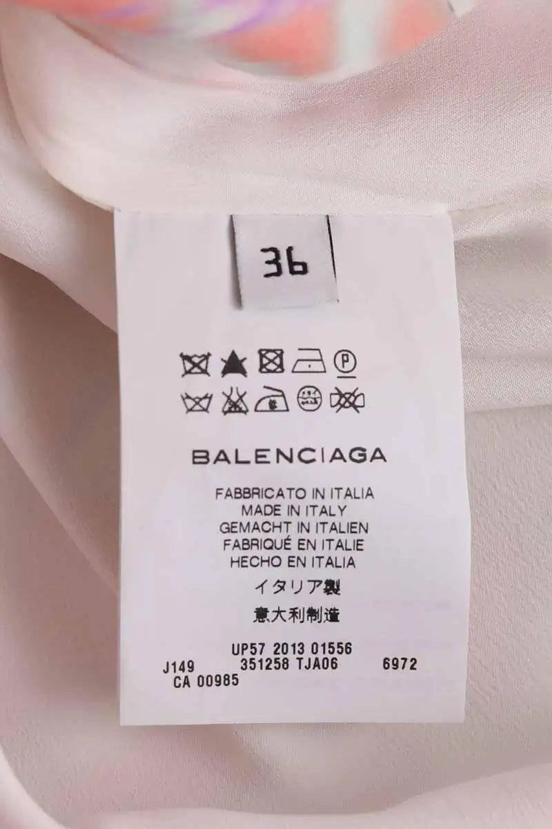 Mini jupe Balenciaga Rose en Synthétique