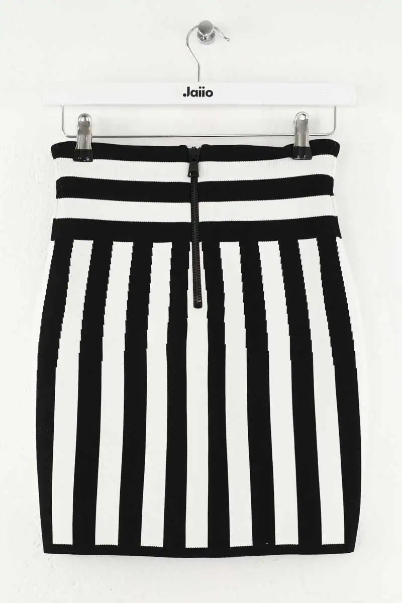 Mini jupe Balmain Noir en Viscose