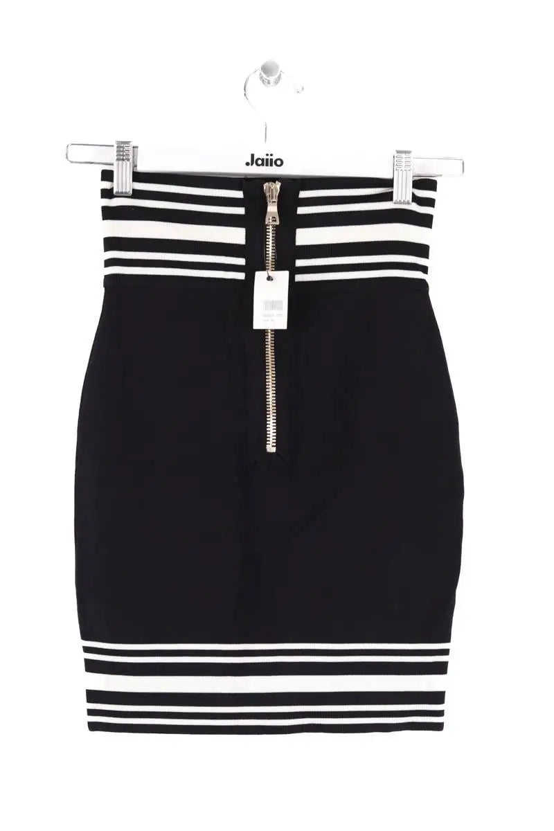 Mini jupe Balmain Noir en Viscose