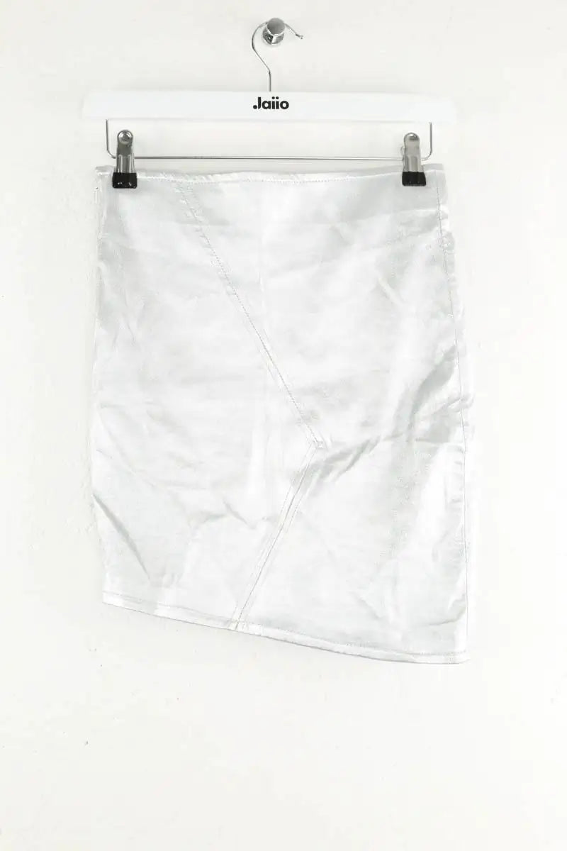 Mini jupe Bash Gris en Cuir